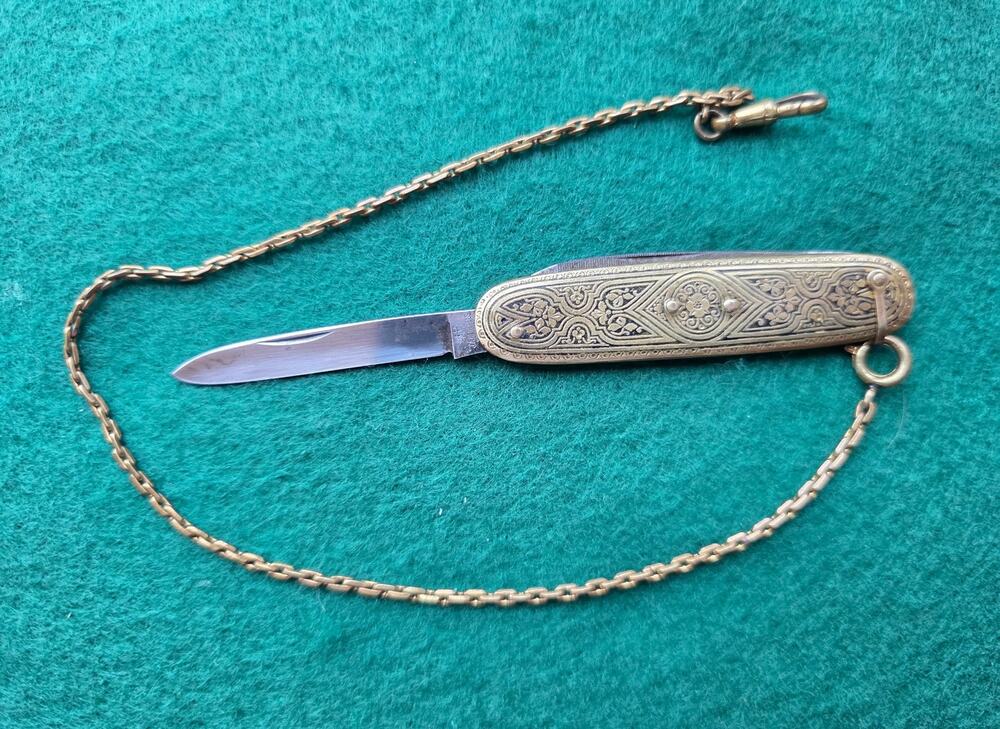 Small Antique  Brass  J.A. Henckels Solingen Germany  Watch Fob early 1900's
